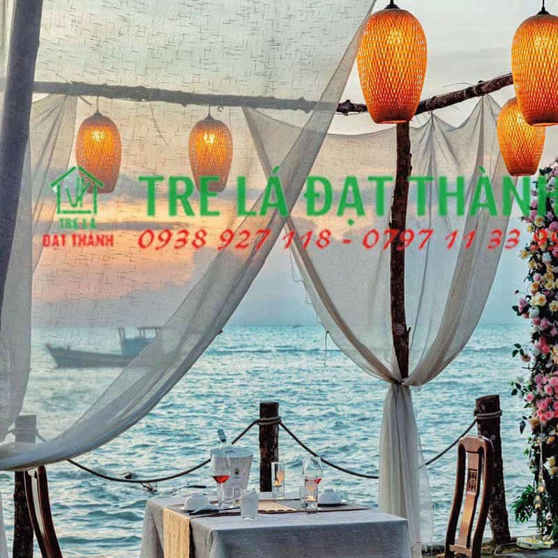 Đèn Bí Dài 2 Lớp Bằng Tre - DMT031